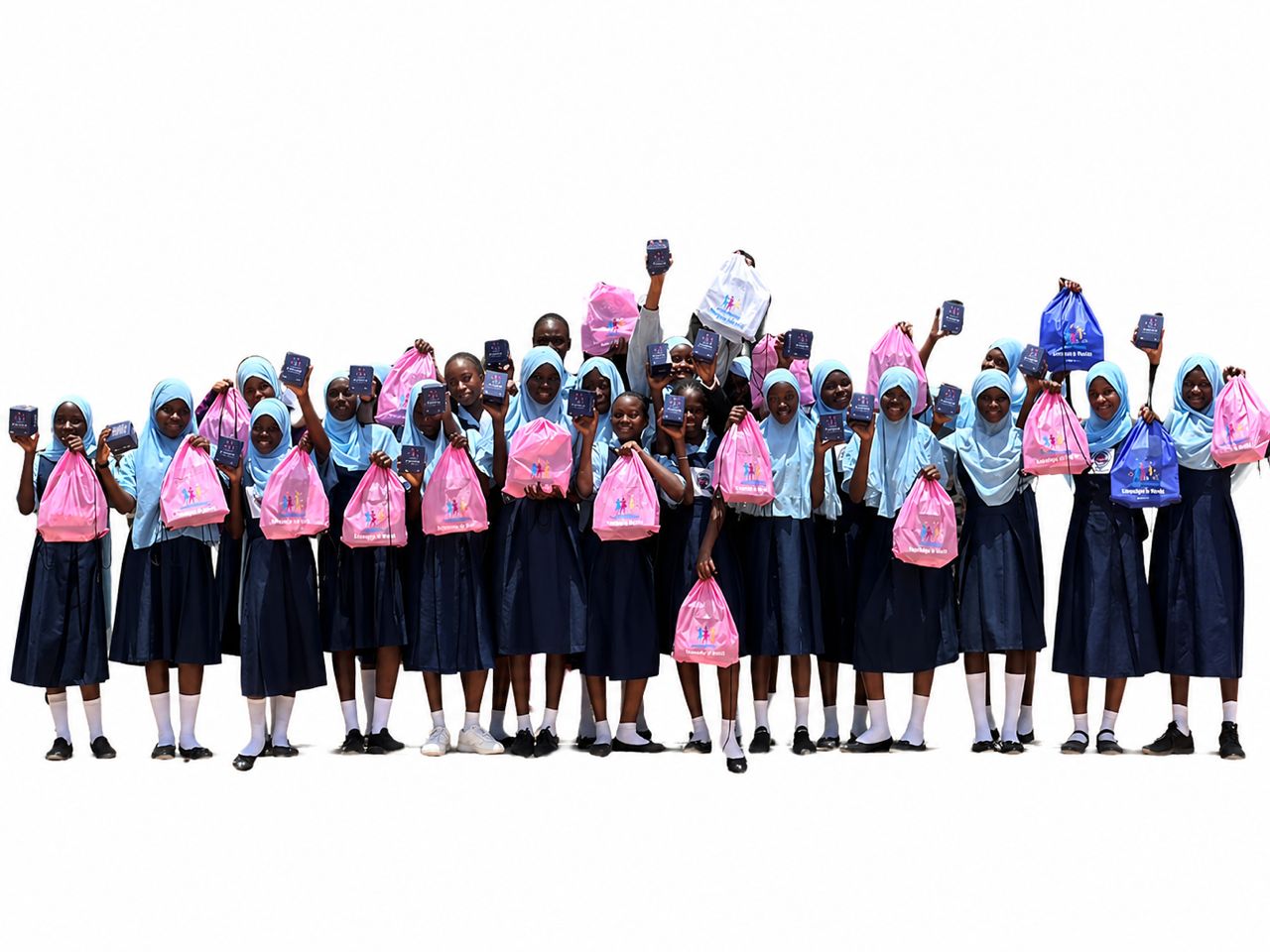 Schoolgirls supported by Linguere